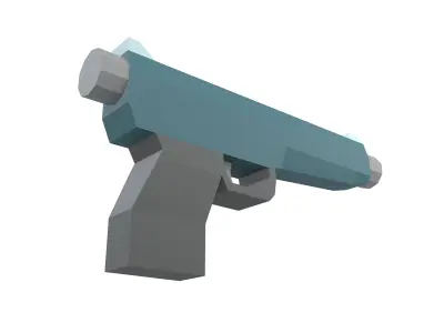 Low Poly Gun v1 002 Low-poly 3D model
