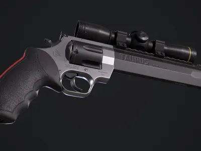 Taurus Raging Hunter 44 Magnum Low-poly 3D model