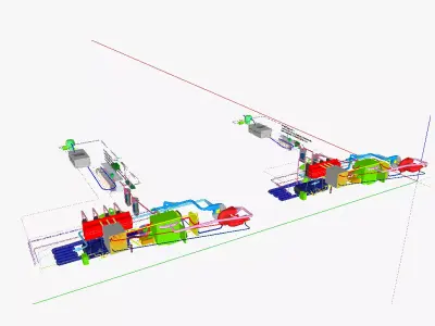 Oxyhydrogen fed AT IC motor 3D model