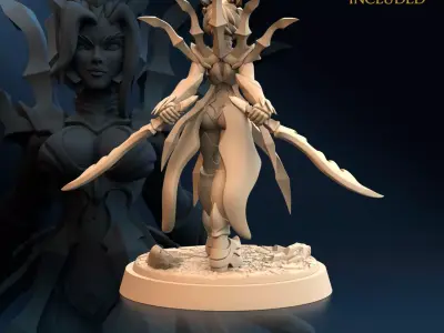 Spider Female Warrior Arachnid Blade D 3D print model