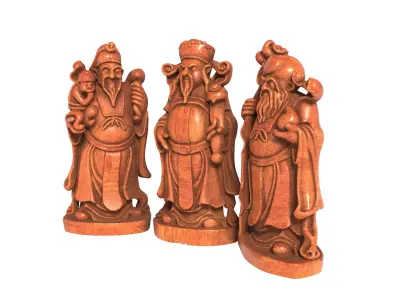 Fu Lu Shou Low-poly 3D model