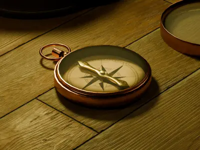 Various Vintage Items Low-poly 3D model
