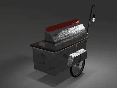 3D KOKOREC SEYYAR CART Low-poly 3D model