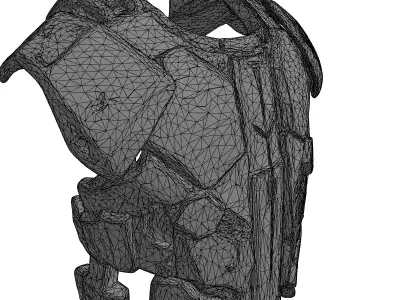 SciFi Heavy Chest Armor Low-poly 3D model