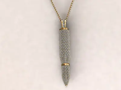Bullet pendant 38 3D print model