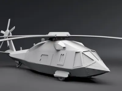 Uh60x Stealthhawk Scale model 3D print model