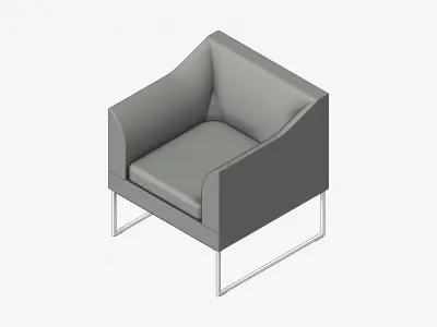 Furniture - Armchair - Contemporary - Line - Type 1 Low-poly 3D model