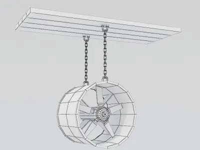 Ventilation Fan Low-poly 3D model purchase
