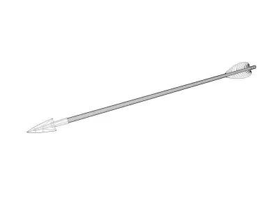 Arrow bow Free 3D model
