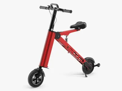  Foldable Mini E-Bike Red 