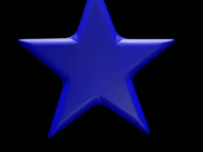Simple Star with 5 Corners Free low-poly 3D model