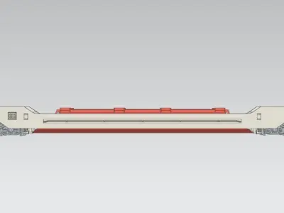 H0 1-87 scale Cargobeamer Sdkmss wagen 3D print model