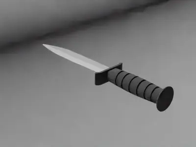 combat knife Free low-poly 3D model purchase