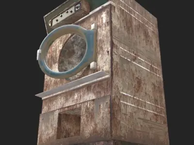 Old Dryer Of The  Hospital Low-poly 3D model