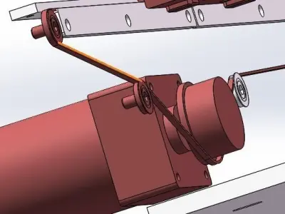 A belt conveyor 3D model
