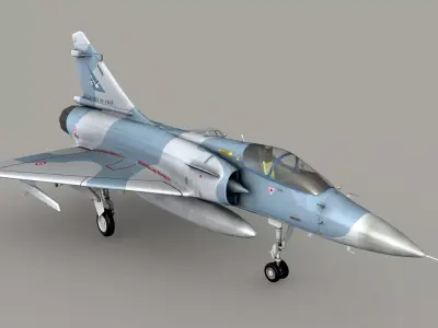 Mirage 2000 Low-poly 3D model by Boba3d