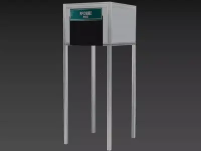 RFID scanning equipment Low-poly 3D model
