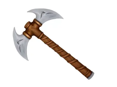 Stylized Medieval Axe Low-poly 3D model buy