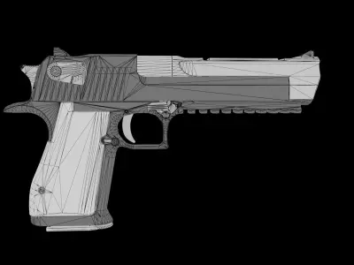 3D Counter Strike 2 Desert Eagle with texture sets ready to skin Low-poly 3D model