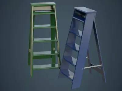 Step Ladder 3A Low-poly 3D model