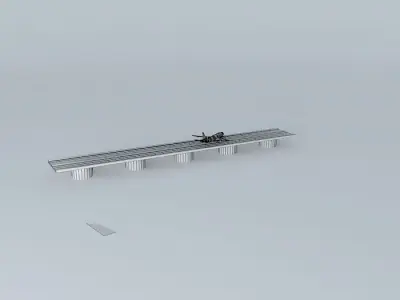 4MB long piece of metal Free 3D model