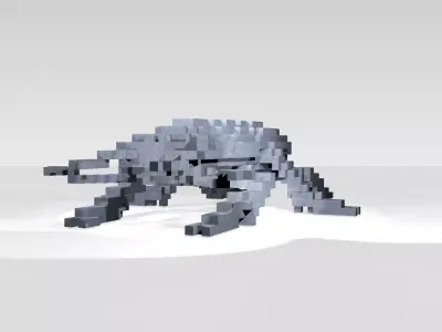 Stagbeetle Voxel 3D model