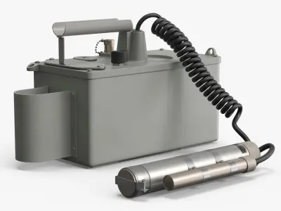 Military Radiac Set With External Probe 3D model