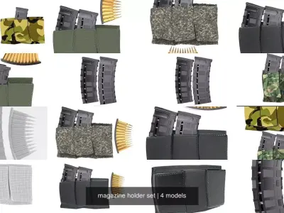 magazine holder set 3D Model Pack