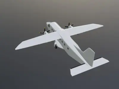 FREE dornier do 228-200 low poly Free low-poly 3D model