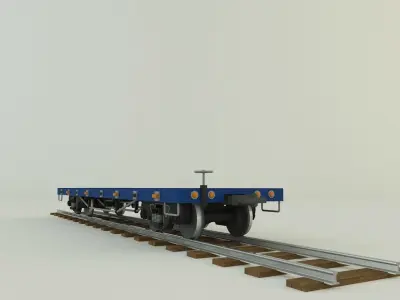 train freight wagon 3D model