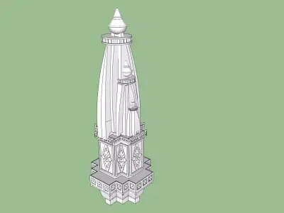 indian temple detail 3D model