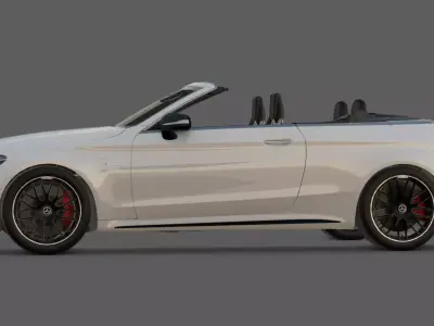2018 Mercedes-AMG C63 S Cabriolet 3D Model  V8 Power 3D model