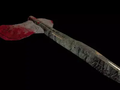 Axe for Battle Low-poly 3D model