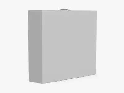 White Cardboard Packaginig Box 3D model