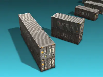 Shipping Container 12 Low-poly 3D model