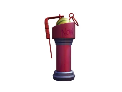 grenade game ready asset lowpoly Low-poly 3D model