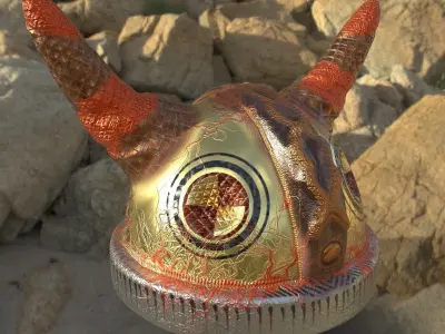 Helmet Stylized By Pbr Texture 4k Png Low-poly 3D model