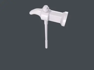 Hammer earphone Low-poly 3D model