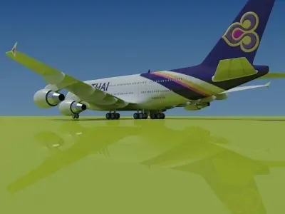 Thai Airbus A380 Model  3D model