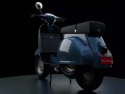 Vespa T5 Low-poly 3D model