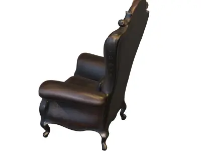 Skull Throne Armchair Dark Gothic Low-poly 3D model