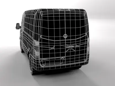 VOLKSWAGEN VW CRAFTER 2007 LOWPOLY Low-poly 3D model