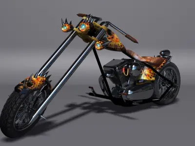 monster chopper bike 3D model