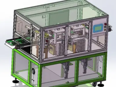 Automated telephone production equipment 3D model