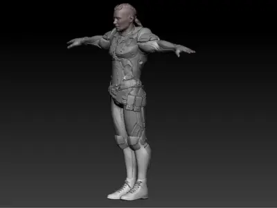Ranger with plasma gun High poly model 3D print model