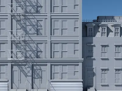 Commercial Building Facade 02 3D model
