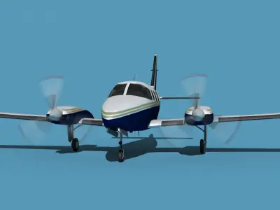 Piper PA-31-350 Navajo Chieftain 3D model