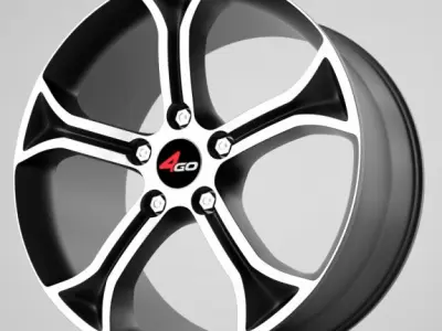 4go wheel rims 3D model from CGTrader
