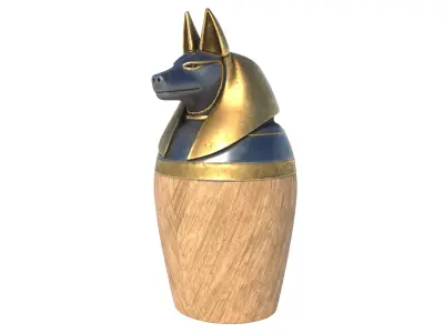 Egyptian jar 8 Low-poly 3D model