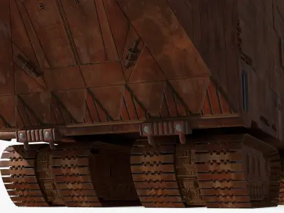  Star Wars Jawa Sandcrawler Carrier Rusty Old Simplified 